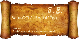 Baumöhl Enciána névjegykártya